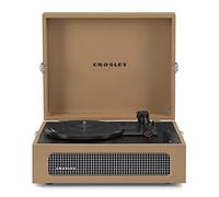 Crosley Voyager Tocadiscos con 2 Altavoces, Bluetooth de Entrada y Salida y AUX - Tocadiscos Retro de 3 velocidades - para Vinilo de 7", 10" y 12" - Portátil con maletín Integrado - Tan