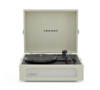 Crosley Voyager Tocadiscos con 2 Altavoces, Bluetooth In & out y AUX - Tocadiscos Retro de 3 velocidades - para vinilos de 7", 10" y 12" - Portátil con Estuche Integrado - Dune Clara