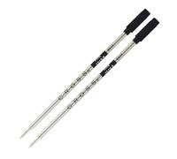 Cross 8514-2 - Recambio para bolígrafos y plumas con trazo fino (paquete de 2), negro