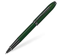 Cross AT0045-63 Bolígrafo Roller Ball Townsend Micro Ranurado y PVD, Verde Medianoche/Negro