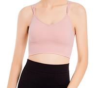 Cross Back Sports Bras for Women Padded Strappy Criss Crop Bra for Yoga Workout Fitness Underwear Pregnancy, Navy, 3XL(Pink,L)