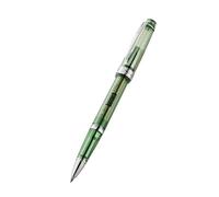 Cross Bailey 8562-1 Light Translucent Bolígrafo (tinta negra, grosor de trazo M - mediano, indeleble, modelo de tapa, paquete de regalo), color verde translúcido y cromado