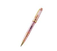 Cross Bailey 8562-1 Light Translucent Bolígrafo (tinta negra, grosor de trazo M - mediano, indeleble, tapa modelo, paquete de regalo), color rosa translúcido y dorado