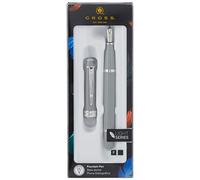 CROSS Bailey - Pluma estilográfica (resina, punta fina), color gris