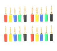 Cross Banana Plug Socket Jack Conectores Amplificador de altavoz Terminal Equipo de control de voltaje 20Pcs Colores mezclados 2mm