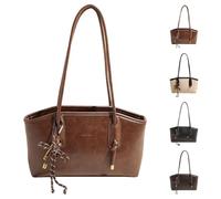 Cross Body Bag Women PU Leather Women's Cross-body Bags Leather Shoulder Bag with Pendant Shoulder Tote Handbag Trendy Purse Stylish Tote Bags for School Travel Work Shopping Daily