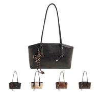 Cross Body Bag Women PU Leather Women's Cross-body Bags Leather Shoulder Bag with Pendant Shoulder Tote Handbag Trendy Purse Stylish Tote Bags for School Travel Work Shopping Daily