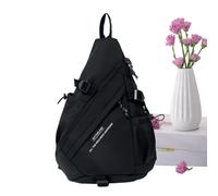 Cross Body Sling Bag, Stylish Large Capacity Chest Daypack, Sports Shoulder Backpack for Students, Hiking, Camping, Gym, Fitness, Outdoor Travel, Urban Commuting, 14.17x5.51 Inches, Negro,