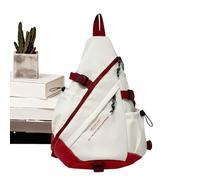 Cross Body Sling Bag, Stylish Large Capacity Chest Daypack, Sports Shoulder Backpack for Students, Hiking, Camping, Gym, Fitness, Outdoor Travel, Urban Commuting, 14.17x5.51 Inches, Rojo,