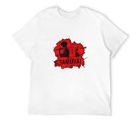 Cross-Border Wild Trend Ryukyu Samurai Crazy Cloud Record Samurai Champloo Print Unisex T-Shirts Men tee Cotton Tops White Shirt XL