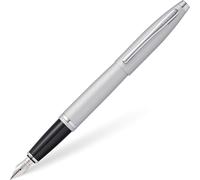 Cross Calais Pluma Fuente Satin Chrome Punta Media Con Detalles Cromados