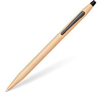 Cross Clásico Siglo Cepillado Rosa Oro PVD Bolígrafo Con Negro Recortar