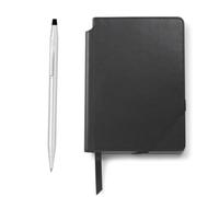 Cross Classic Century - Juego de bolígrafo con cuaderno, color cromado y negro mediano
