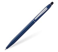 Cross Click Blue Lacquer Ballpoint Pen with Chrome Appointments and Bonus Slim Gel Refill