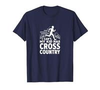 Cross Country Mamá: I Can't My Kid Has Cross Country Camiseta, Hombre, Azul Marino, XL