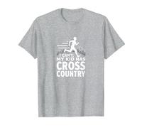 Cross Country Mamá: I Can't My Kid Has Cross Country Camiseta, Hombre, Gris Jaspeado, 4XL