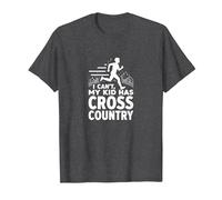 Cross Country Mamá: I Can't My Kid Has Cross Country Camiseta, Hombre, Jaspeado Oscuro, XL