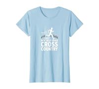 Cross Country Mamá: I Can't My Kid Has Cross Country Camiseta, Mujer, Azul Bebé, XXL