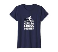 Cross Country Mamá: I Can't My Kid Has Cross Country Camiseta, Mujer, Azul Marino, XL