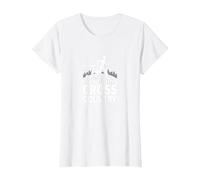 Cross Country Mamá: I Can't My Kid Has Cross Country Camiseta, Mujer, Blanco, XS