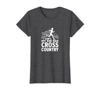 Cross Country Mamá: I Can't My Kid Has Cross Country Camiseta, Mujer, Jaspeado Oscuro, L