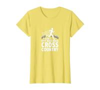 Cross Country Mamá: I Can't My Kid Has Cross Country Camiseta, Mujer, Limón, S