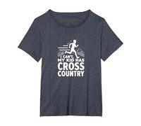 Cross Country Mamá: I Can't My Kid Has Cross Country Camiseta, Mujer Tallas Grandes, Azul Jaspeado, 3XL Grande