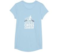 Cross Country Mamá: I Can't My Kid Has Cross Country Camiseta, Niñas, Azul Bebé, S