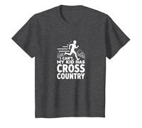 Cross Country Mamá: I Can't My Kid Has Cross Country Camiseta, Niños, Jaspeado Oscuro, 2 años