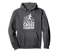 Cross Country Mamá: I Can't My Kid Has Cross Country Sudadera con Capucha, Unisex para Adultos, Jaspeado Oscuro, L