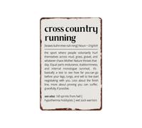 Cross Country Runner Vintage Metal Sign 12x8 Inch
