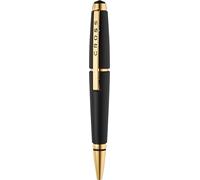 Cross Edge - Bolígrafo roller Selectip® con lacado negro mate con PVD dorado Appointments
