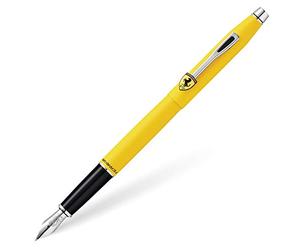 Cross Ferrari Classic Century - Pluma estilográfica con grosor fino, color laca mate amarillo módena y cromo