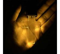 Cross For Car Mirror - 2 Color Ambient LED Cross Rear View Mirror Charm Car Interior Ornament Hanging Color Switching Decoration For Women Men