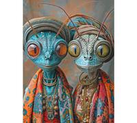 Cross & Glory - Conoce a los extraterrestres: Kylo y Mira - Rompecabezas de 1000 piezas | Aventura de ciencia ficci n | Ideal para los amantes de