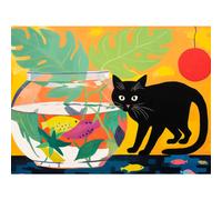 Cross & Glory - Paws & Reflej: Una cabina de aviones de pescado - Rompecabezas de 1000 piezas para adultos | Desafo humorstico | Imgenes color