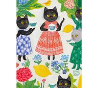 Cross & Glory - The Whiskered Tea Society - Rompecabezas de 1000 piezas para adultos | Rompecabezas de gato caprichoso | Escena de fiesta de t de ja