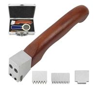 Cross Hatch Adhesion Tester Kit,Cross-Cut Tester Kit,with 3 mm/6 Blades,2mm/11 Blades,1mm/11 Blades,Brush and Magnifying Glass,for Paint,Coating,Plating,Spray Finish Surfaces