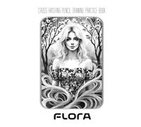 Cross Hatching Pencil Drawing Practice Book - Flora: An Artistic Journey to Drawing Ethereal Portraits & Flowing Textures with Line Work