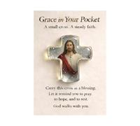 Cross Hug 2D Acrylic Prayer Crucifix - - Pocket Comfort Crucifix for Easter
