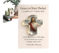 Cross Hug - Recuerdo de crucifijo acrílico 2D, cruces de oración portátiles, regalo espiritual, Pascua, mujeres, hombres, adultos, hogar, viajes, iglesia, familia, compañeros de trabajo, devoción