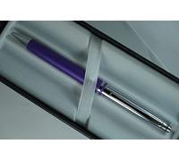 Cross Limited Collection Classic Avitar Barril púrpura mate con citas de cromo pulido y anillo intermedio a juego, bolígrafo de regalo de lujo de punta media