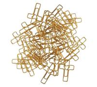 Cross Paper Clips - 3.5x2.5cm Paper Clips | Gold Paperclips, 50PCS Gold Cross Decorative Metal HeartCross Page Clip Bookmark Binder For Documents School Office Home Teachers Students Stationery