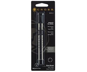Cross Recambio de bolígrafo - negro - ancho - paquete doble
