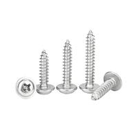 Cross Round Washer Head Self Tapping Screw M1.4 M1.7 M2 M2.3 M2.6 M3 M4 M5 Carbon Steel Sheet Board(16mm,M2.6 100pcs)
