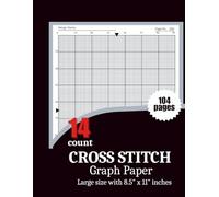 Cross Stitch 14 Count: Large 14-Count Grid Design Book | 104 Pages | Big 8.5” x 11” Pattern Planner for Stitchers