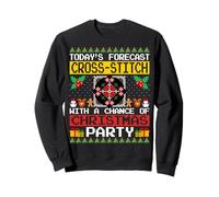 Cross-Stitch Christmas Party Cross-Stitch Xmas Ugly Style Sudadera
