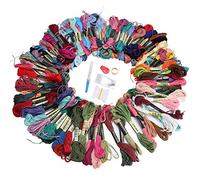 Cross Stitch Kit 100 Colors Embroidery Thread | Soft Polyester Cotton for DIY Sewing & Needlework | Complete Starter Kit for Beginners/Young Crafters/Craft Projects