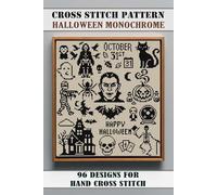 Cross Stitch Pattern Halloween Monochrome: 96 Designs for Hand Cross Stitch