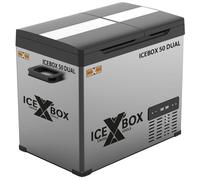 Cross Tools 68064 Nevera eléctrica de Doble Zona, Nevera de compresor 39 litros, Capacidad de refrigeración hasta, 20° C, para Camping, Coche, Nevera portátil, ICEBOX 50 Dual